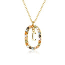 ANDYWEN 925 Sterling Silver Gold Letters A - Z  Initial M S C K Alphabet Pendente Long Chain Necklace Say My Name Fine Jewelry
