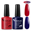 2pcs*7.5ml VENALISA Nail Gel Polish Glitter Gel Lacquer Base Nowipe Top Nail Art Salon Soak off Organic UV LED Nail Gel Varnish