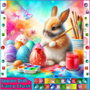 HOMFUN Fairy Dust AB Diamond Embroidery "Easter eggs Rabbit" Pattern DIY 5D Diamond Painting Needlework Full Drill Painting