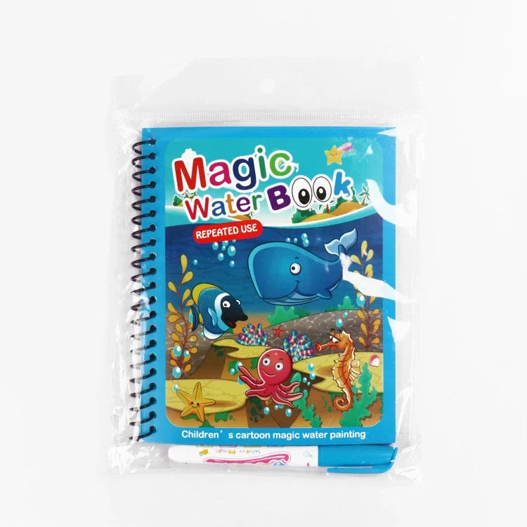 Reusable Magic Water Drawing Book Sensory Early Education Coloring Book Perfect Educational Toys for Kids Ideal Birthday Gift