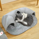 Warm Non-Slip Base Cat Tunnel Bed U-shaped Removable Washable Cat House Anti Dirty Cat Nest Pet Interactive