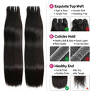 30 32 Inch Full Head Body Wave Bundles 100% Raw Human Hair Weaving Virgin Hair Extensions 1 3 4 Pcs Natural Black Color Double Weft Remy Hair Thick Full Ends Hair Bundles