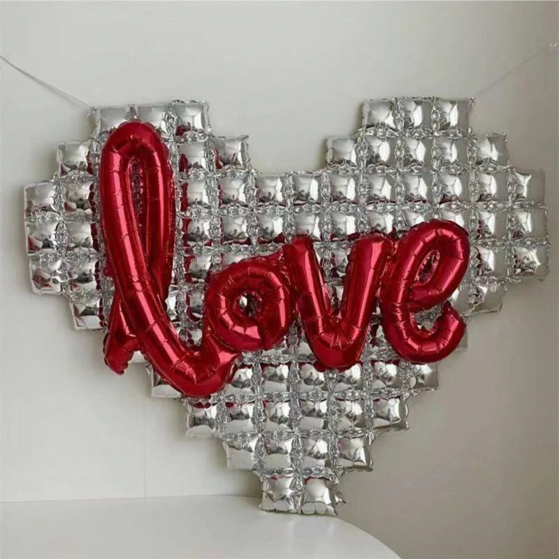 Heart Shaped Background Wall Foil Balloon Love Letter Balloons for Wedding Party Happy Valentines Day Home Decoration Supplies