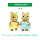 Easter Bunny 1:12 2pcs Furniture Simulation Forest Animal Baby Toy Rabbit Family Dollhouse Character Collection Toys 4.5cm Set