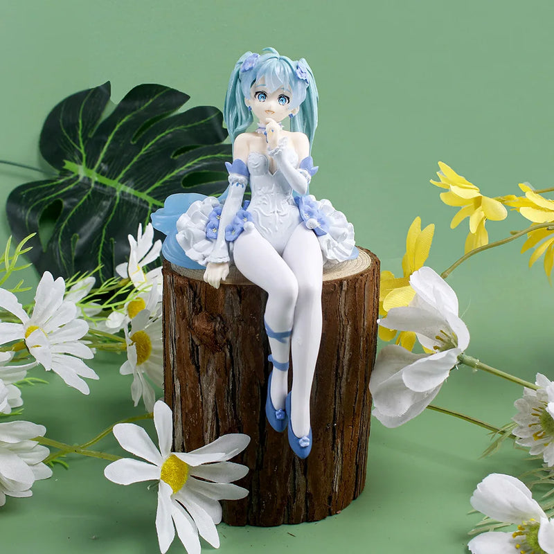 Anime Hatsune Miku Figure Sitting posture Dress up Model Toy Gift Action Figure Collectible Doll kid gift home decor