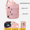 Easy Carry Airplane Approved Backpack, Minimalist Solid Tone Multi-pocket Daypack for Daily Commute and Holiday