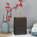 10pcs/lot Kraft Paper Bag with Handles Solid Color Gift Packing Bags for Store Clothes Wedding Christmas Supplies Handbags Kit