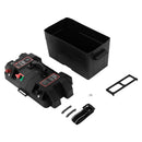 Multi-function Battery Box, Dual USB Ports, Portable Battery Case, Black