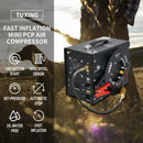 TUXING 300Bar PCP Auto-stop Air Compressor 4500Psi High Pressure Portable Compressor Built-in Power Adapter for Diving TXES062