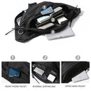 Crossbody Bag Oversized Fanny Pack Waterproof Oxford Chest Bag Cycling Large Gym Waist Bag Belt Bag for Men Women