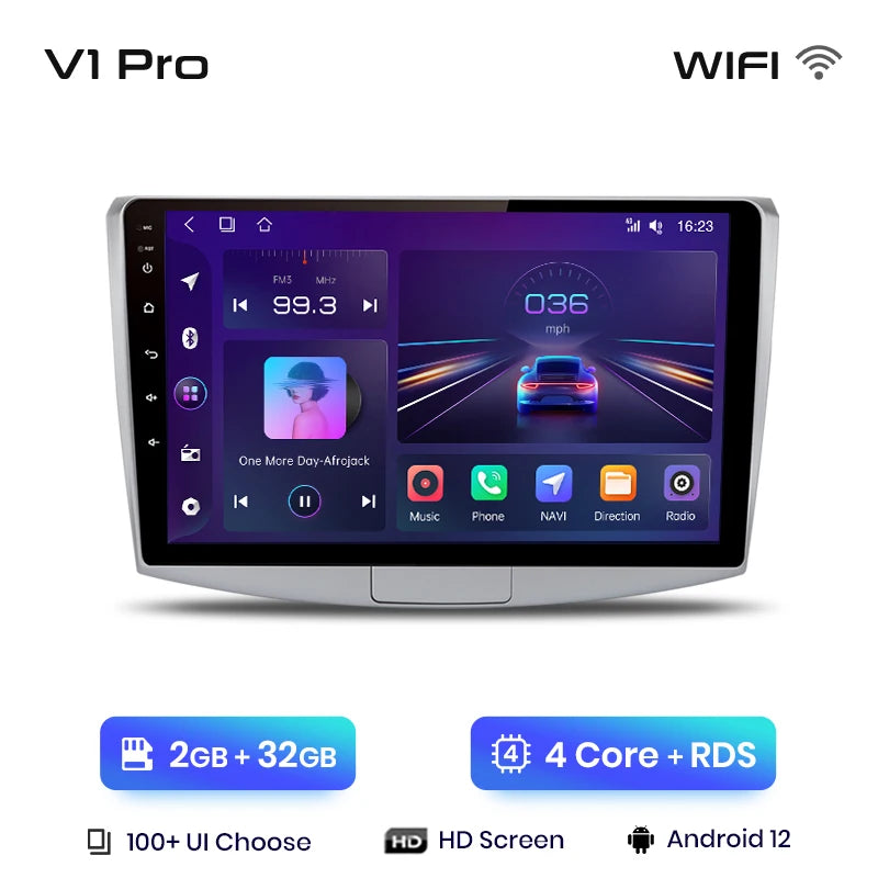 Junsun V1 AI Voice Wireless CarPlay Android Auto Radio for VW Passat B6 B7 CC 2010 - 2015 4G Car Multimedia GPS 2din autoradio