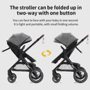 Luxury Baby Stroller 3 in 1 Portable Travel Baby Carriage Fold Pram High Landscape Aluminum Frame Newborn Infant Stroller