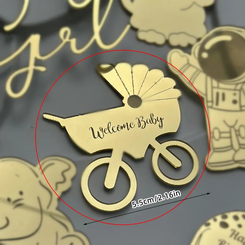 Cake Topper Baby Turning Arrangement Birthday Decoration Party Supplies Cupcake Decorations Boys Girls Baby Shower