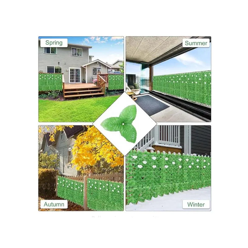 Artificial Ivy Privacy Fence,Faux Evergreen Leaf Hedges Invisible Fencing Panel for Indoor Outdoor Garden Fence Decor,
