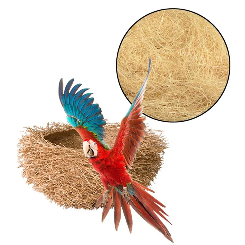 1 Pack 30g Jute Nesting Material Nest / Fibre Aviary Birds Canaries Finches Nest Filled Grass Bird Cage Accessories Decoration