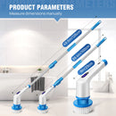Electric Spin Scrubber Cordless Power Shower Scrubber Cordless Cleaning Brush with 9 Brush Heads for Bathroom Tub Tile Floor