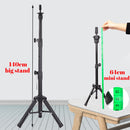Alileader New 140Cm/64Cm Wig Stand Wig Tripod With Mannequin Canvas Block Head Adjustable Tripod Stand Wig Making kit TPins Gift