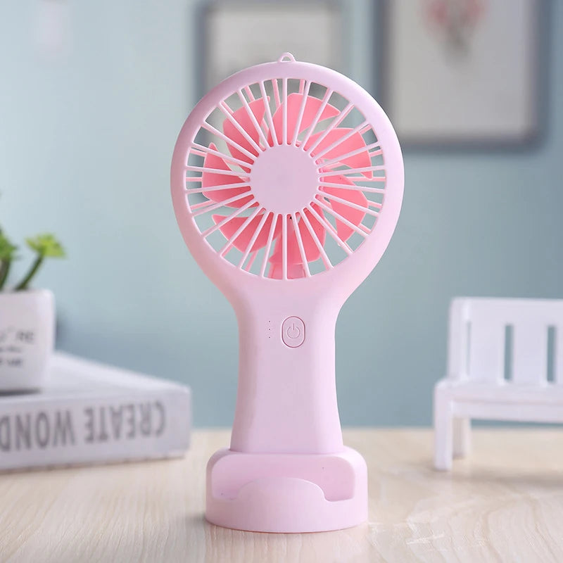 Electric Fan Portable Fan Mini Handheld Usb Rechargeable Handheld Small Pocket Fan for Home Outdoor Travel Camping Air Cooler