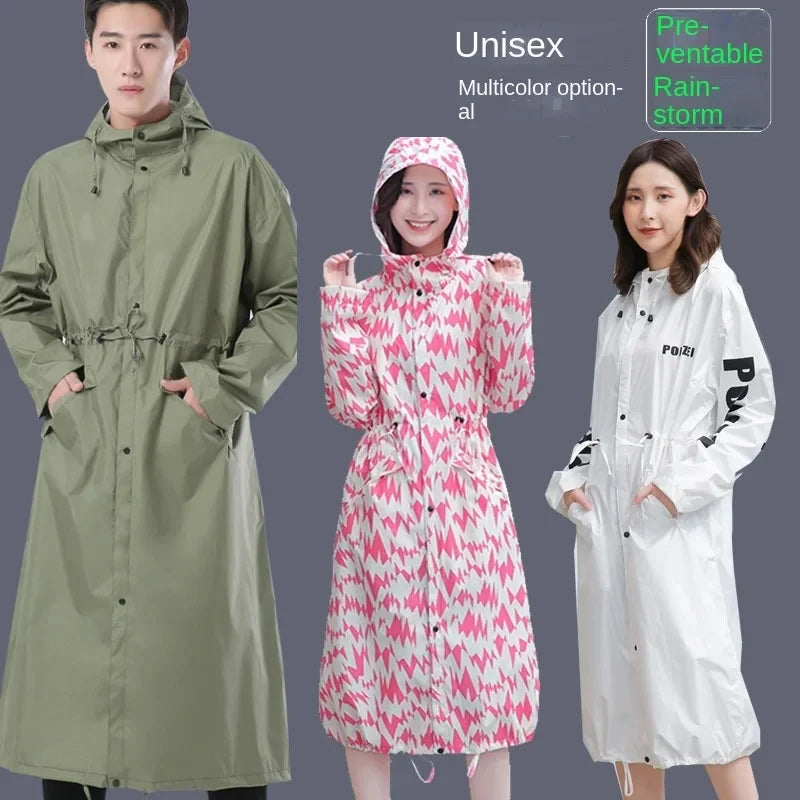 Adult raincoat female fashion hiking long increase waterproof windbreaker light body poncho male Japanese and Korean version