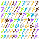 Candy Color My Weapons Building Blocks Soldier Figures Bow Arrow Pickaxe Hoe Sword Military Accessories Bricks Toys Gift Kid C12