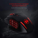 Redragon M913 Gaming 16000 DPI Wired 2.4Ghz Wireless RGB Optical Gamer Mice 16 Programmable Buttons, Black/White Mouse