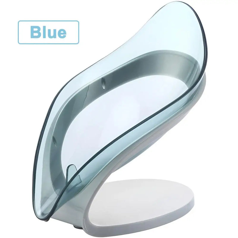 Leaf Shape Soap Box Drain Soap Holder Box Suction Cup Soap Dish For Bathroom Shower Toilet Shower Non-slip Drain Soap Case