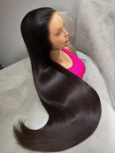 Peruvian 250% Density 32 34 inch 13x6 HD Lace Front Human Hair Wigs Straight Raw 13x4 Frontal Wigs Women Glueless Closure Wig