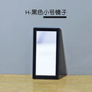 1Pcs 1/12 Dollhouse Miniature Accessories Mini Alloy Mirror Simulation Bathroom Mirror Model Toys for Doll House Decoration