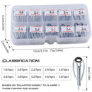 Sougayilang 50pcs/box Top Fishing Rod Rings Multi-size Ceramic Stainless Steel Fishing Rods Guide Ring Set Eye Rod Accessories