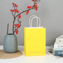 10pcs/lot Kraft Paper Bag with Handles Solid Color Gift Packing Bags for Store Clothes Wedding Christmas Supplies Handbags Kit