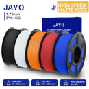 JAYO PETG 3D Filament 1.75MM High Speed PETG 3D Printer Filament 4Rolls High Flow Speedy Matte Effect 3D Printing Mateials