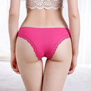 Women's Panties Sexy Lace Cotton Briefs Solid Color Low Rise Knickers Plus Size Girls Underwear Ladies Lingerie M L XL 5 Pcs/set
