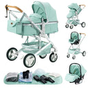 Luxury Baby Stroller 3 in 1 Portable Travel Baby Carriage Fold Pram High Landscape Aluminum Frame Newborn Infant Stroller