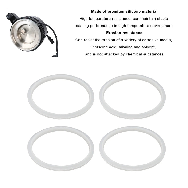 4PCS Water Distiller Sealing  Silicone Heat Resistance Water Distiller Gaskets Sealing  Spare Parts for Replacement