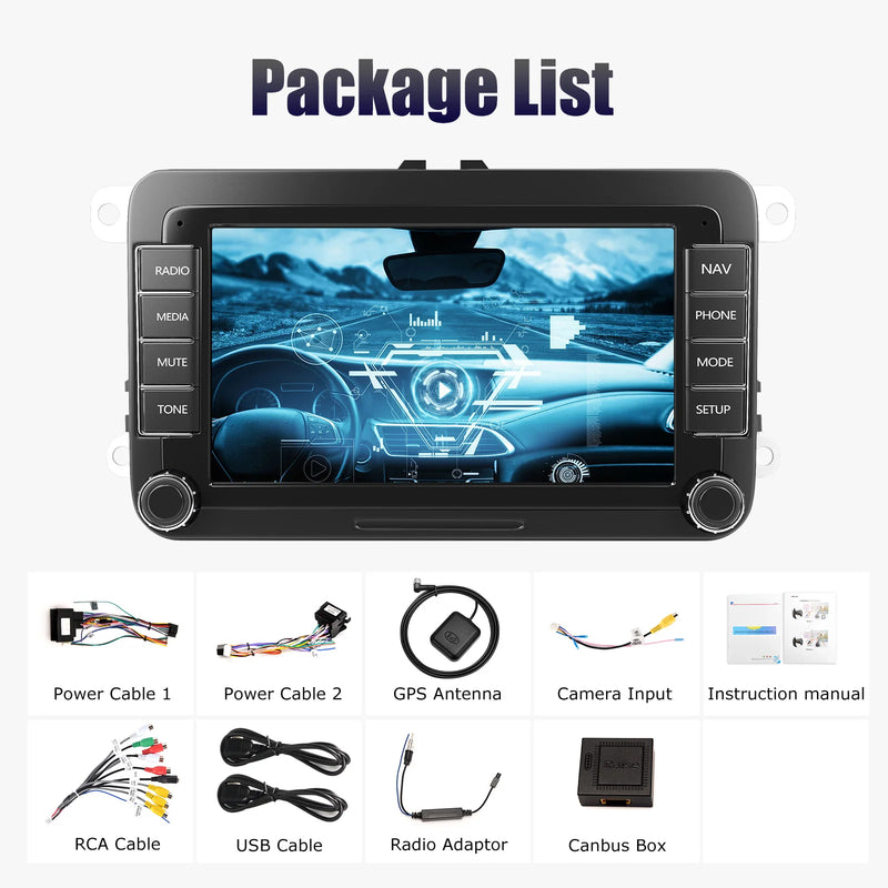 ESSGOO Android 14 4G 64G For Volkswagen Passat b6 b7 golf 5 6 Polo Jetta Skoda Car Radio Multimedia Player GPS WiFi RDS Carplay