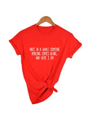 Women's Graphic Funny T Shirt Cute Tops Teen Girl Tee  Letter Print Casual Tee Short Sleeve Tops Tumblr Quotes Clothes