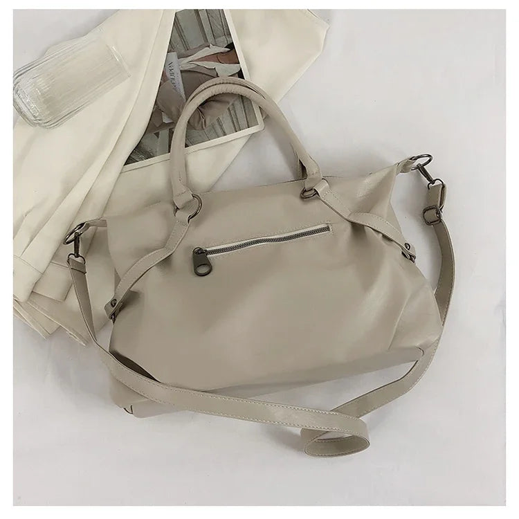 Wine Red Handbag for Women Large Capacity Pu Leather Ladies Armpit Shoulder Bags Sewing Thread Pattern Female Hobo Crossbody Bag