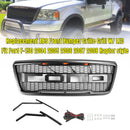 Raptor Style Front Mesh Hood Grille Grill Fit for Ford F150 2004-2008 With LED