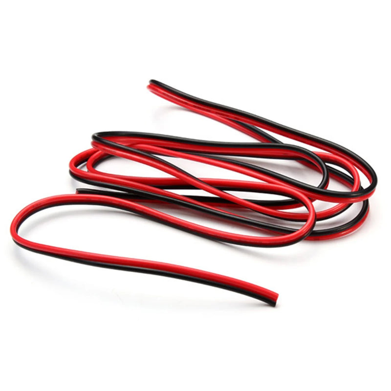 20 meters 2PIN Electrical Wire Tinned Copper PVC Insulated Red Black Cable For Single Color LED Strip Light Extension Wire 22AWG