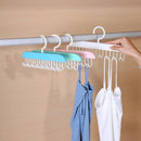 8 Hooks Bra Hanger Belts Camisole Clothes Organizer Rack Tie Hats Scarf Holder Non-slip Space Saving Wardrobe Storage