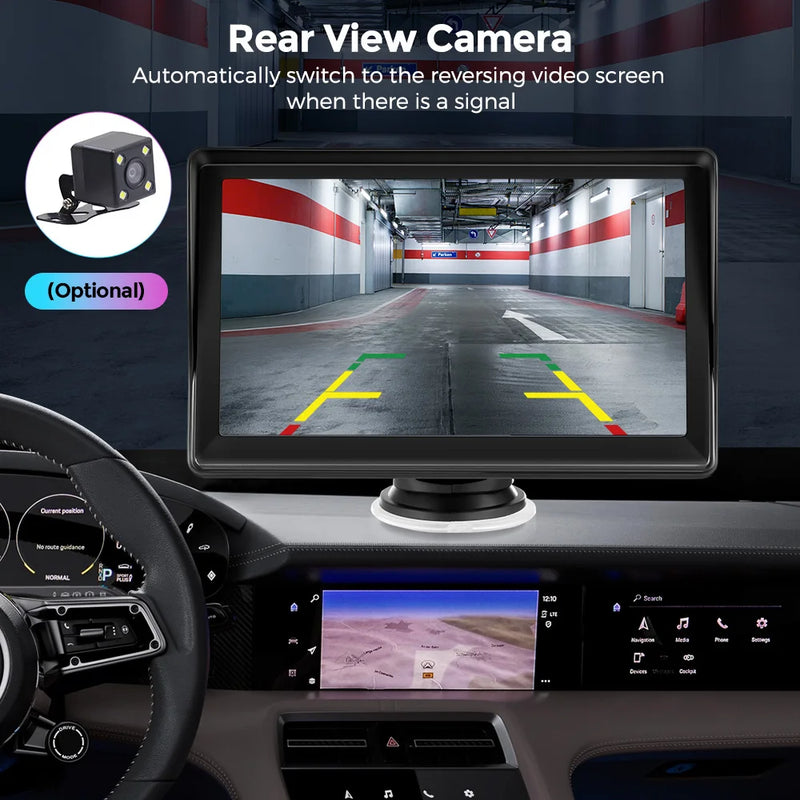 7 Inch Car Radio Carplay Android Auto Car Stereo Portable Universal Touch Screen Car Multimedia Video Player With Bluetooth AUX