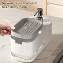 The Kitchen Sentinel | Compact Sponge Holder with Soap Dispenser