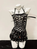 Rivets Tank Tops sexy top y2k clothes y2k crop top gothic clothes Gothic Tank Tops Punk  Tops y2k fashion Skull top vintage Tops