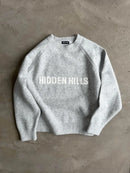 Y2k Spring And Autumn Gray Letter Sweater Women's Fashion Street Retro Casual Trendy Pullover Men's And Women's Loose Sweatshirt