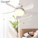 Silent Ceiling Fan with LED Light Remote Control Electric Cordless Fan Universal Dimming Fan for Dining Room Bedroom Living Room