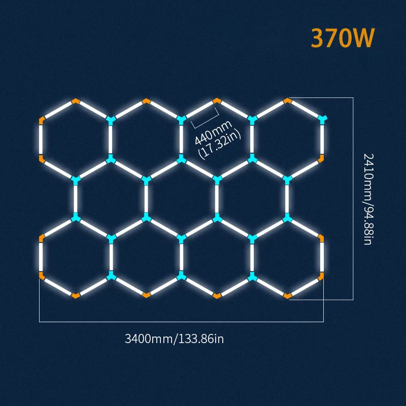 Garage Light Hexagon Led Lights Lamp Highly Efficient Honeycomb LED Light Customized for Barber Ceiling Lighting Workshop
