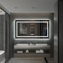 LUVODI Large Illuminate Mirror Bathroom Double Sink Mirror Full Length Dressing Salon Mirror with 3 Color Lights Dimming