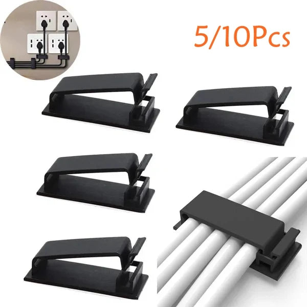 5/10 Pcs Cable Clips Adhesive Cable Organizer Cord Holder Durable Strong Cable Wire Management for Car Office and Home