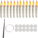 Floating LED Candles with Magic Wand Remote Control Flameless Remote Taper Electronic Candle Christmas Party Decor Candle Lights