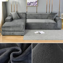 Velvet Sofa Cover Thick Elastic 1/2/3/4 Seater Sofa Cover for Living Room Velvet Plush L Shaped Corner Sofa  Couch Cover